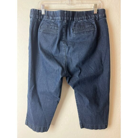 St John’s Bay Sz 14 Crop Dark Wash Jean Blue - Picture 5 of 9